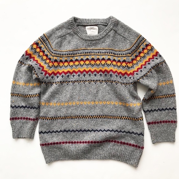 Zara Other - Zara gray/red/yellow knit sweater VGUC 9/10Y